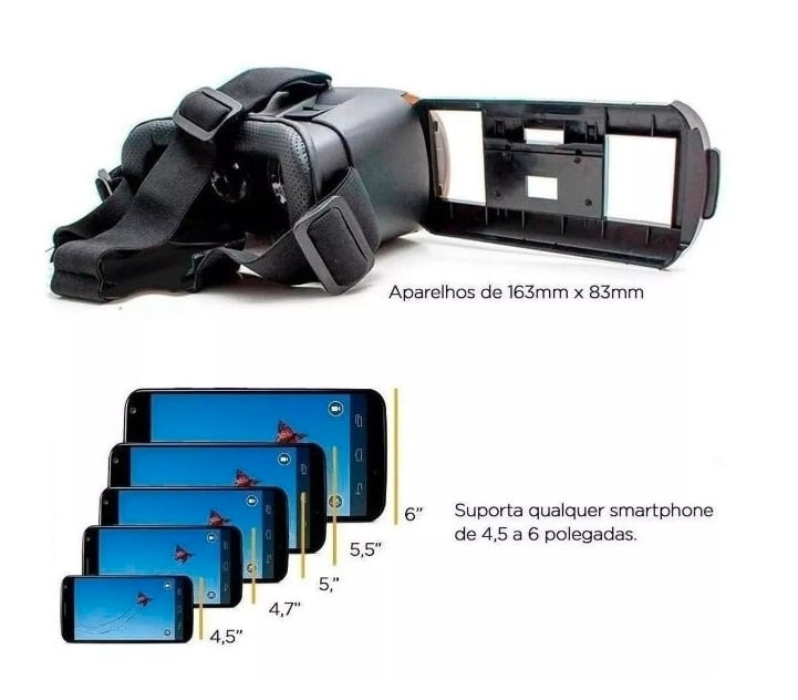 Óculos 3D Realidade Virtual Vr Box + Controle Bluetooth