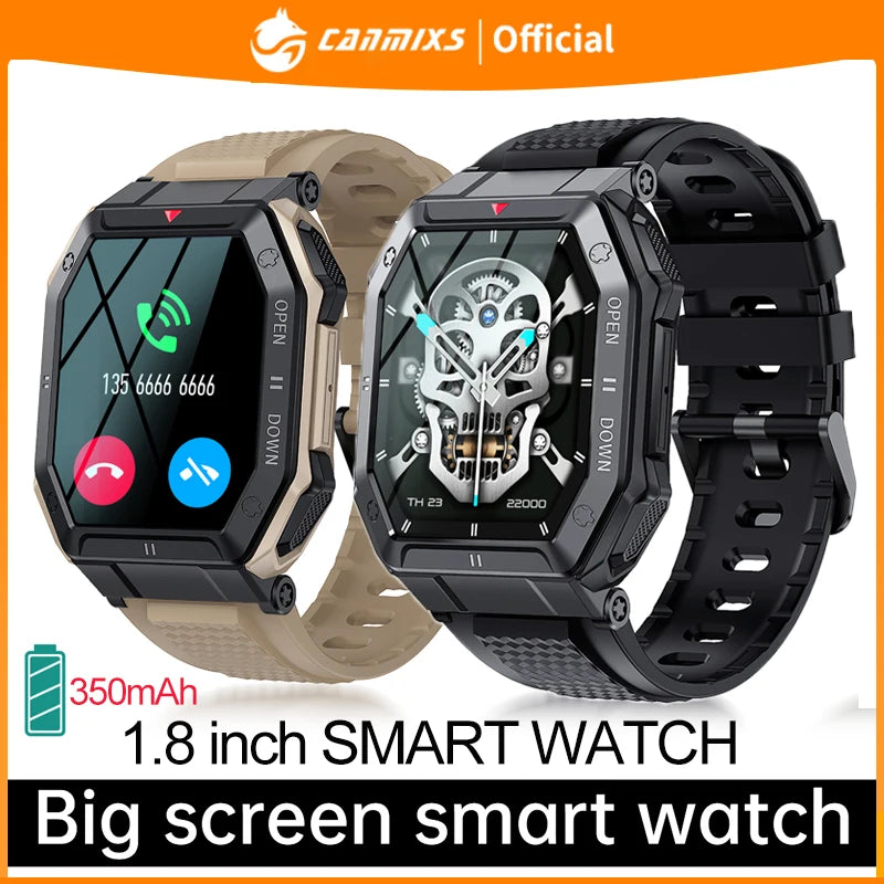 Relógio Smart Watch Masculina K55 Inteligente Bluetooth para Homens, Monitor de Saúde, Relógio à Prova d'Água para Android e iOS, Mostrador Personalizado